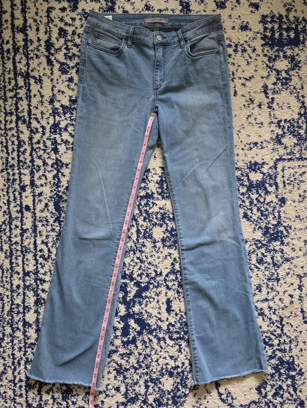 Joe's Jeans Medium Blue Wide-Leg Flare Denim